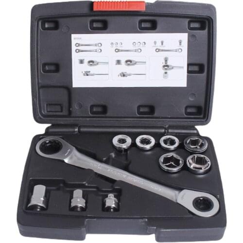 Car Repair Tool Kit Set Ratchet Socket Wrench Combination Ratchet Spanners Set Multi-function Socket Set for Auto Woodworking
