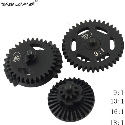 VULPO High Speed 13：1 18：1 Titanium Alloy Helical Reinforcement Low Noise Gear Set For Airsoft Ver.2/3 AEG Gearbox