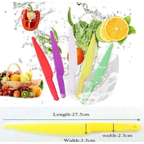 New Plastic Safety Kids Fruit Vegetable Bread Dessert Knife Children Kitchen Tools