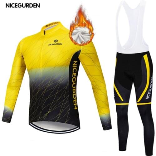 Mountain bike cycling wear mens professional 2020 winter warm and windproof wool long-sleeved suit mountain bike cycling wear
