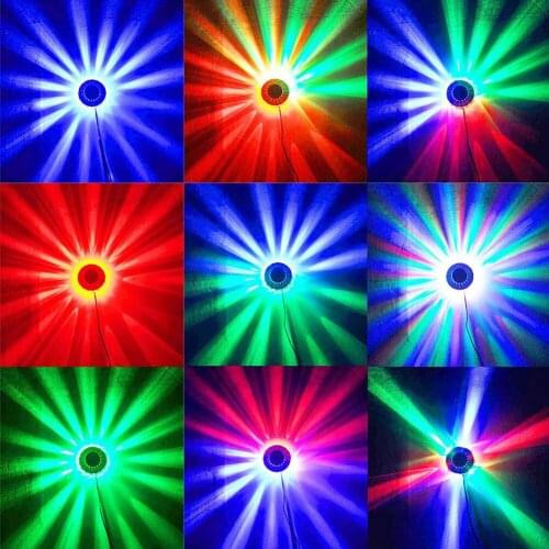 Sunflower Laser Lamp DJ Bar Sound Background Mini LED Stage Wall Light Projector Night Lamp for Bedroom Home Coffe