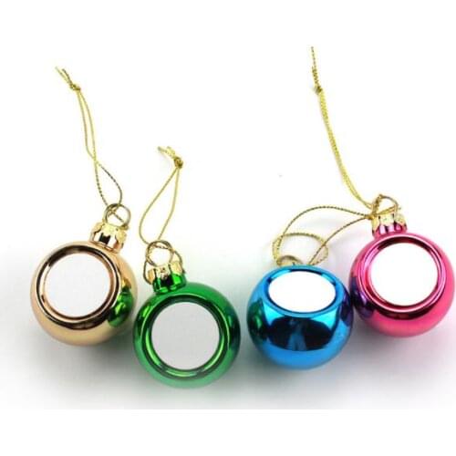 Sublimation Christmas Ball Diameter 4cm/6cm/8cm Blank decor for Transfer Printing Heat Press DIY blank Xmas Gifts favor SN1000