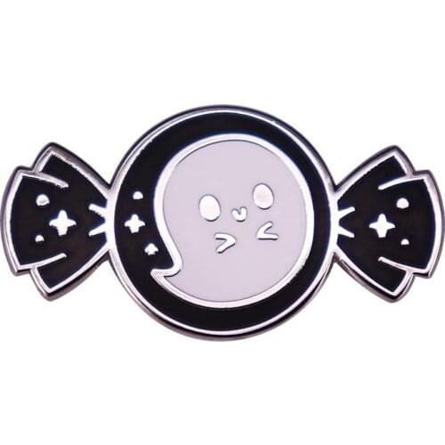 Cute smiley face candy pin brooch