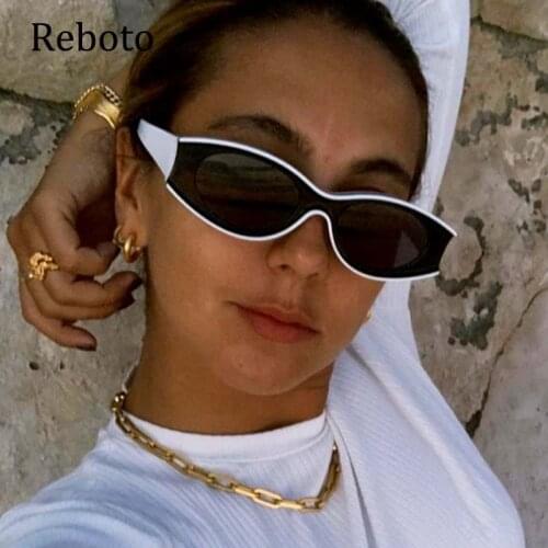 Small Rectangle Fashion Sunglasses Women Fashion Designer Cat Eye Sun Glasses For Female Trend Feminino Eyeglasses UV400 Oculos