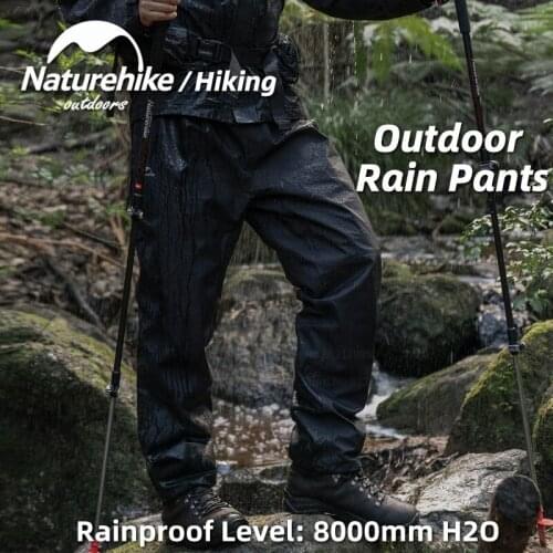 Naturehike Outdoor Windproof Rainproof Pants Upgraded Men Outdoor Waterproof Windbreaker Raincoats Rain Pant Cycling Hiking Trip