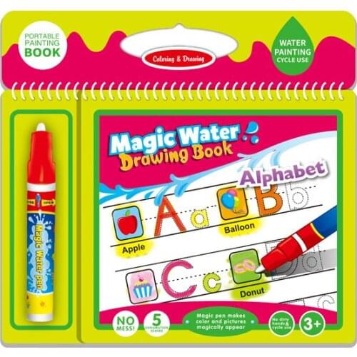Magic Water Drawing Book Alphabet-Themed Coloring Doodle with 1 Magic Pen Painting Drawing Board For Kids Educational Toys