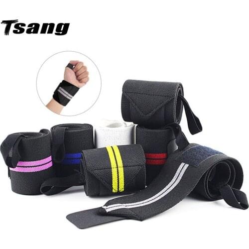 1pc Fitness Padded Wrist Thumb Sports Crossfit Brace Strap Weight Lifting Hand Power Wrap Gym Bodybuilding Training Wristband