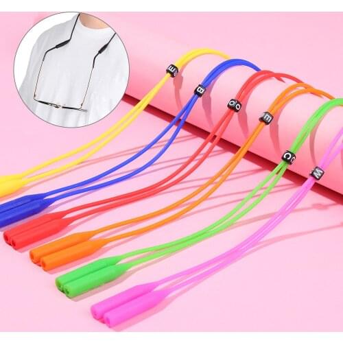 1PC Silicone Glasses Strap Men Women Adjustable Glasses Chain Sports Anti-Slip Neck Cord Eyewear Lanyard Glasses Accessories