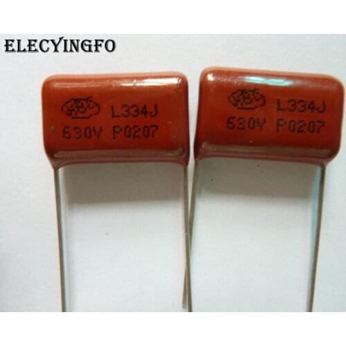 10pcs CBB 334 630V 334J CBB21 0.33uF 330nF P20 Metallized Polypropylene Film Capacitor