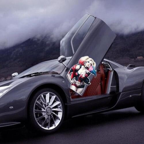 13cm X 9cm for Suicide Sqaud Quinn Anime Car Stickers Vinyl JDM Bumper Trunk Truck Graphics DIY Fine Decal Waterproof PVC