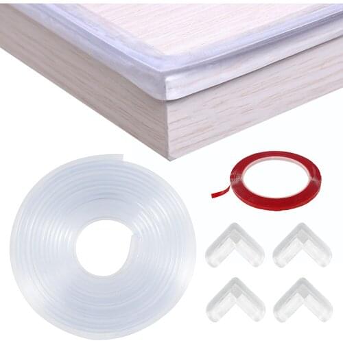 3M Baby Safety Table Desk Edge Transparent Edge Corner Protection Strip Guards Baby Collision Proof Furniture Corner Soft Bump