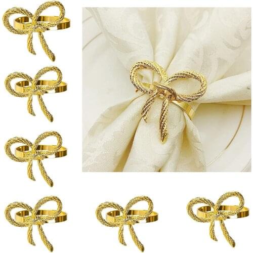 6PCS Napkin Rings for Dinner Parties, Wedding Receptions, Home Party Tableware Decoration
