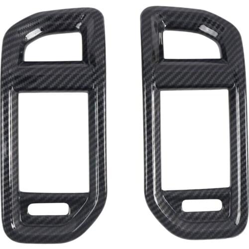 For Dodge Ram 1500 2019 2020 Car Accessories Front Side A/C Air Conditioner Outlet Vent Cover Trim Carbon Fiber Grain