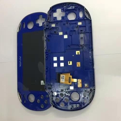 Blaca BLUE and White original new wifh frame for ps vita psvita psv 1 1000 100x lcd display with touch screen digital assembled
