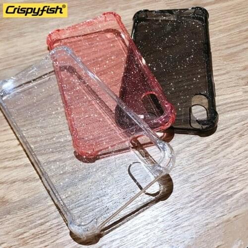 Glitter Sparkly Transparent Soft Shockproof Silicone Cover For iPhone 12 Mini 11 Pro Max 7 8 Plus Plain Cases For 6s X XR XS MAX