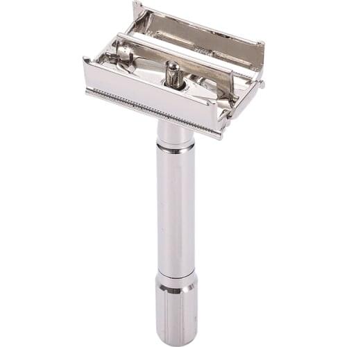 Double Edge Razor Classic Men Shaving Safety Razors Zinc Alloy Manual Shaver With 1 Blade and Travel Case