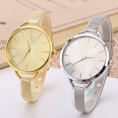 Relogio Luxury Women Slim Mesh Band Stainless Steel Quartz Analog Dress Wrist Watch ladies watch watches Ladies Dress Watches Gi