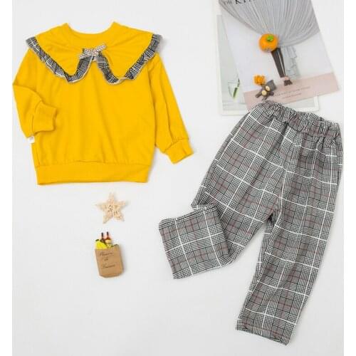 Childrens Casual Suit 2021 Spring Autumn New Baby Girls Clothing Girls Long Sleeved Printing 2pcs Kids Sets 1 2 3 4 5 Years Old