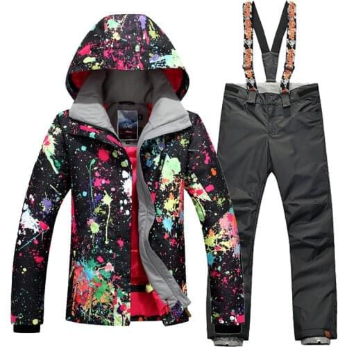 For -30Degree Gsou Snow Brand High Quality Winter Outdoor Sport Women Snowboarding Suits Set Snowboard Suit Sets Ladies Warm Set