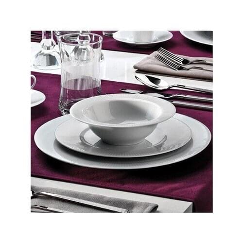 Kutahya Porcelain cisil 6 Person 24 Pieces Dinner Set english traditional decor for guest serving cake bowl and deep plate