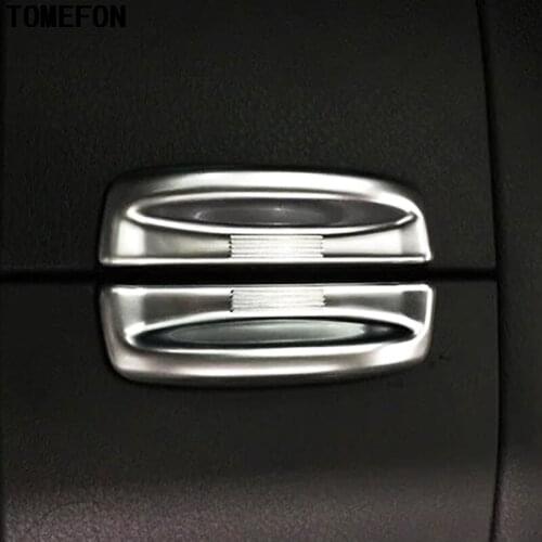 TOMEFON ABS Chrome For Toyota Highlander Kluger XU50 2014 2015 Armrest Cover Storage Box Trim Switch Trims Car Auto Accessory