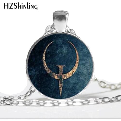 HZ--A417 New Round Glass Cabochon 25mm Quake Pendant Necklace Glass Quake Jewelry Round Picture Necklace HZ1