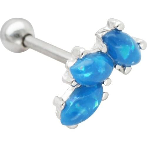 JHJT 18G Cartilage Earrings Stud 316L Stainless Steel Ear Tragus Body Piercing Ear Ring Helix Sexy Jewelry