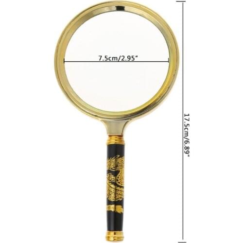 10X 90mm Handheld Magnifier Reading Map Newspaper Magnifying Glass Jewelry Loupe