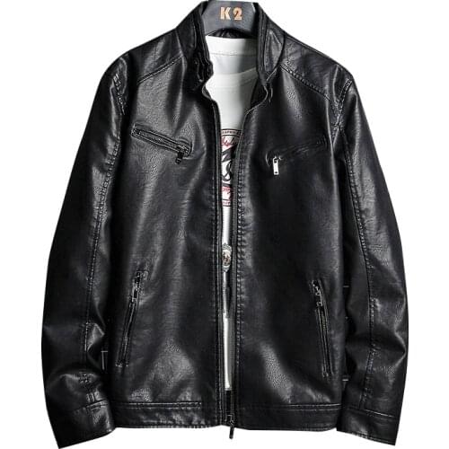 Men Autumn And Winter New Leather Jackets Coat Motorcylce Casual PU Jacket Biker Warm Leather Men Brand Clothing