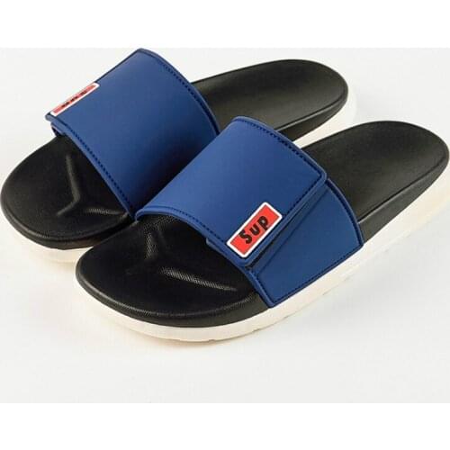 Mens Slippers EVA Men Shoes Women Couple Flip Flops Soft Red Blue Stripes Casual Summer Slipper Male Chaussures Femme