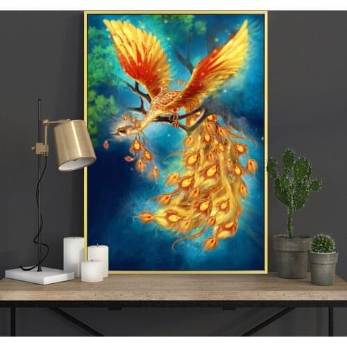 Oneroom Cross Stitch Embroidery Kits 14CT Phoenix Animal Cotton Thread Painting DIY Needlework DMC New Year Home Decor