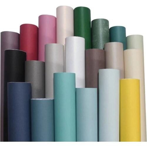 Solid color Matte Self-Adhesive Wallpaper for Living Room Kitchen Cabinets Countertops Decorate Stickers DIY PVC Contact Paper