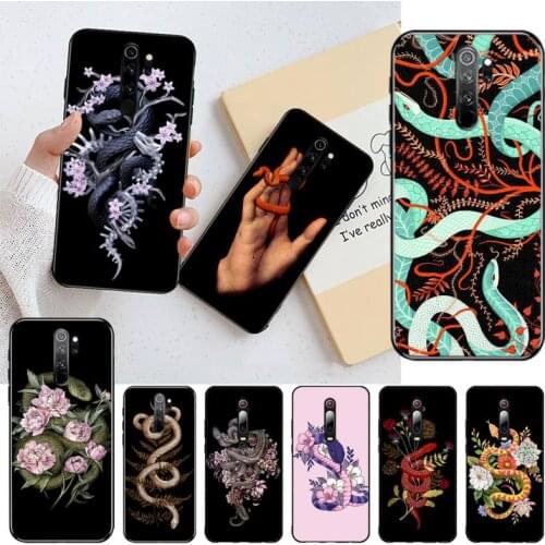 Hand Snake Flower Art Phone Case for Redmi 9A 8A 7 6 6A Note 9 8 8T Pro Max Redmi 9 K20 K30 Pro