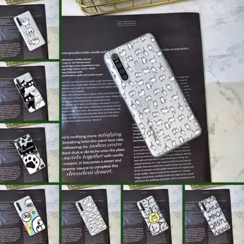 Silicone Transparent For Realme C3 X3 Xt C11 6i X Back Cover Kawaii Cat Cute Fish Soft Phone Case For Oppo Realme 5 6 X50 X2 Pro