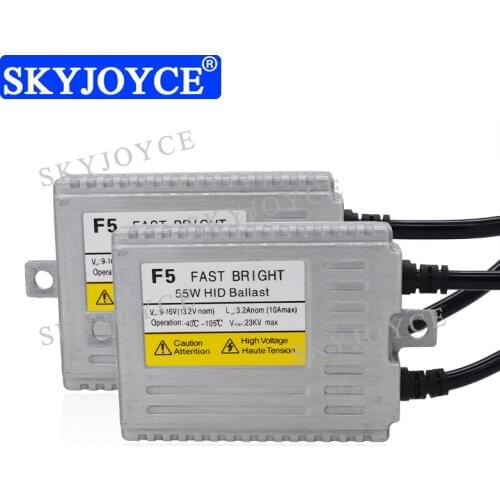 SKYJOYCE AC 55W F5 Fast Bright HID Ballast For 55W HID Conversion Kit Quick Start Digital Slim 12V Car Headlight HID Ballast