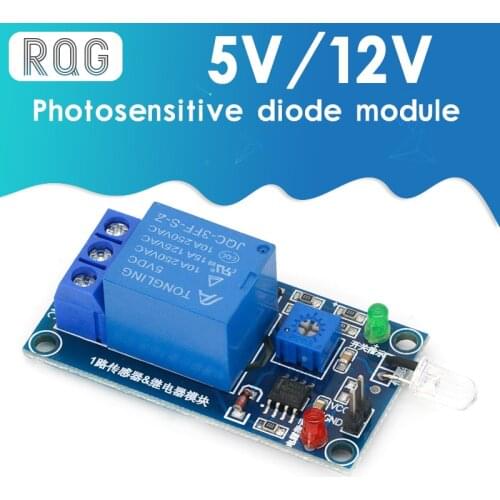 Photosensitive diode module 5V 12V Relay module in optical switch light detection sensor Photosensitive Module