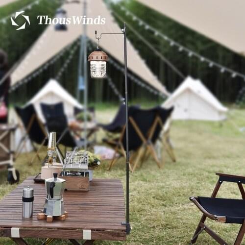 Thous Winds Outdoor ultralight desktop lamp holder outdoor camping lamp folding aluminum alloy lamp holder hanging pole