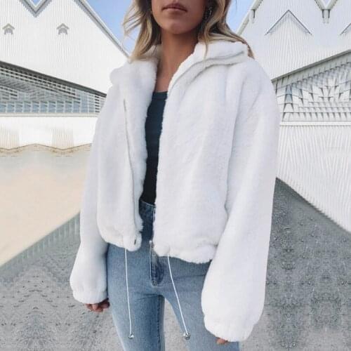 Winter Jacket women coat manteau femme white zipper streetwear winter coats