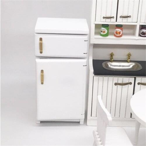 1Pc 1:12 Dollhouse Furniture Refrigerator Mini Living Room Pretend Play Toy