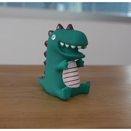 1Pcs Cartoon Cute Evade Glue Dinosaur Toy Cake Decoration Soft Happy Smiling Dinosaur Scene Decor Miniatures Figurines