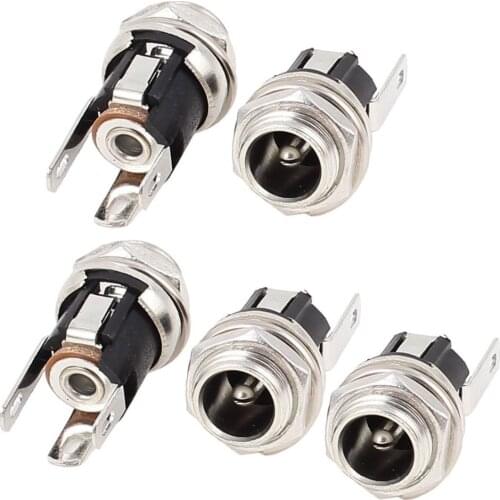 10pcs/lot DC 5.5*2.1mm Power Supply Jack Socket Female Panel Mount Connector
