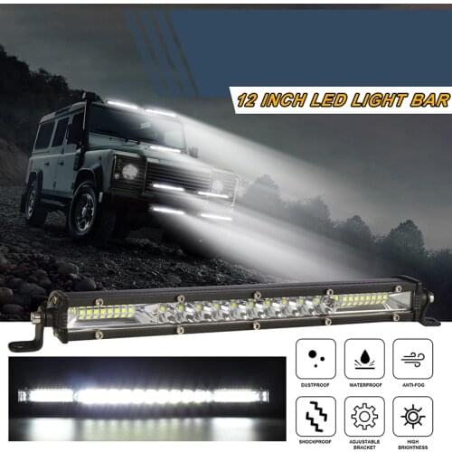 12inch 450W LED Work Light Bar Combo Spot Flood Driving Off Road SUV Boat ATV