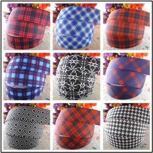 17071101,New arrival 7/8" (22mm) 5 yards/lot printed grosgrain ribbons checks ribbon DIY handmade materials