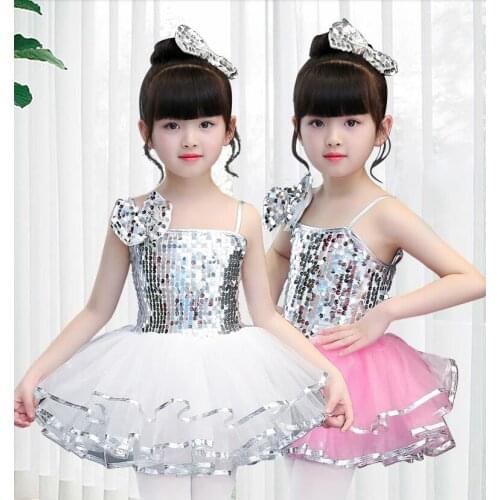 2019 Jazz Dance Costumes Sequins Girls Street Dance Show Clothes Kids Hip Hop Stage Dancing Suits Jazz dance dress for girls
