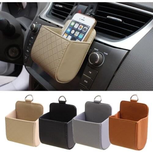 2021 May new Car air outlet pocket Creative mobile phone bag in car Multi-function storage box