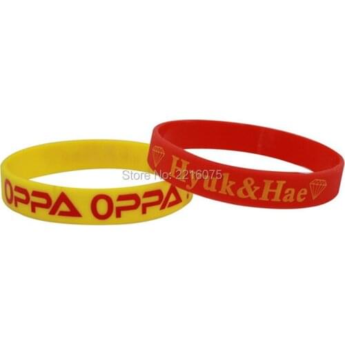 300pcs K-POP Super Junior sj OPPA OPPA Donghae Eunhynk wristband silicone bracelets free shipping by DHL express