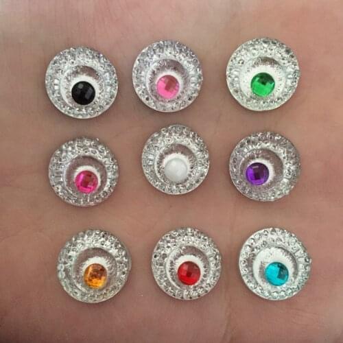 40pcs Resin Double color round shape Flatback Wedding decoration DIY resin ornaments D58