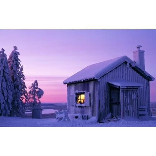 5D DIY Diamond painting Crystal Diamond Cross Stitch Diamond Embroidery Mosaic Rhinestone House decor Winter landscape cottage