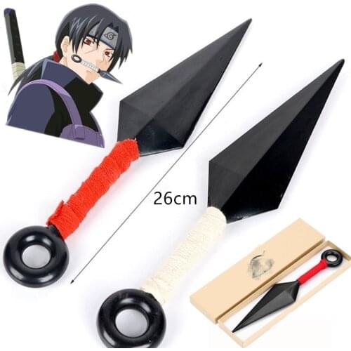 Anime Cosplay Costume Props 26cm Kunai Akatsuki Weapons Accessories Sasuke Kakashi Haruno Sakura Adult Kid Toy Gift Wholesale
