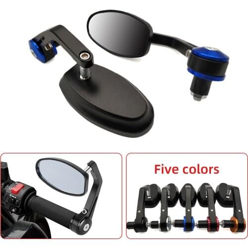 Motorcycle Handle Bar End Side Mirror Aluminum RearView Mirrors 22mm For Yamaha BT1100 bt 1100 TRX850 XJ6 DIVERSION FZR400